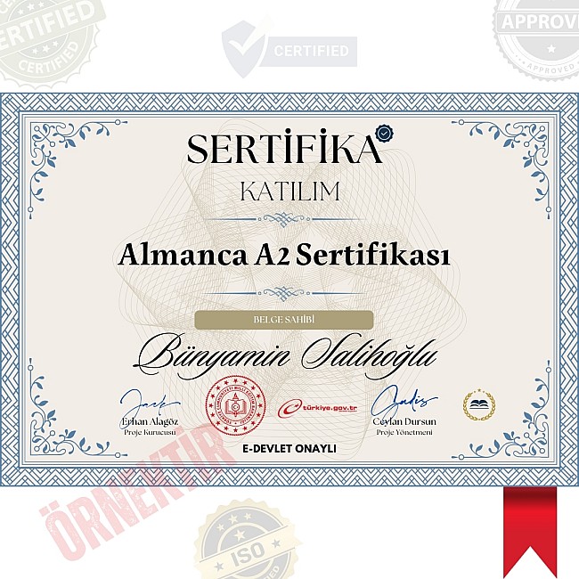 Almanca A2 Sertifika / 320 Saat