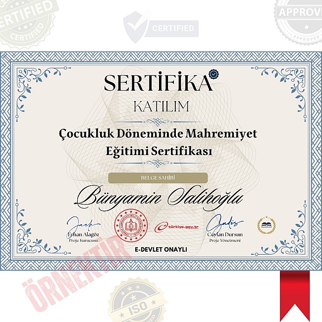 Çocukluk Döneminde Mahremiyet Eğitimi Sertifika / 120 Saat