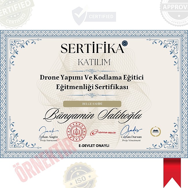 Drone Yapımı Ve Kodlama Eğitici Eğitmenliği Sertifika / 200 Saat