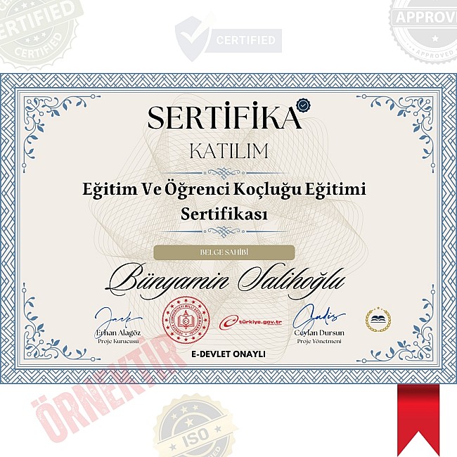 Eğitim Ve Öğrenci Koçluğu Eğitimi Sertifika / 120 Saat