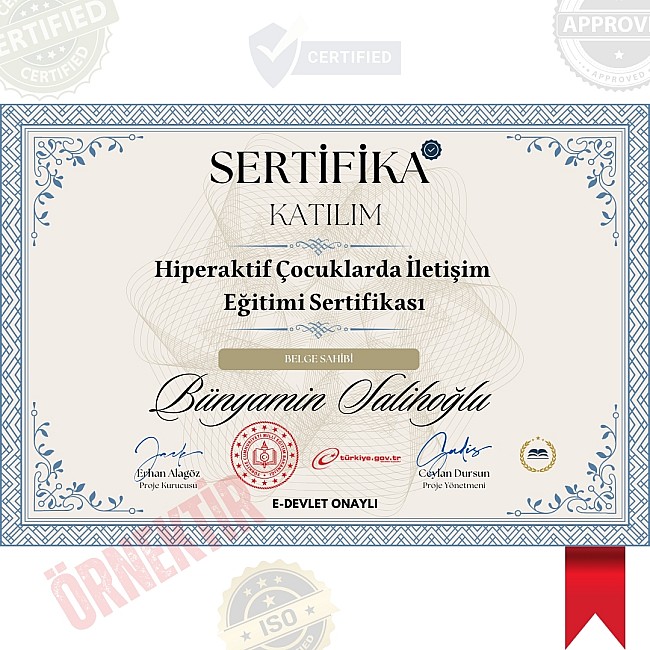 Hiperaktif Çocuklarda İletişim Eğitimi Sertifika / 120 Saat