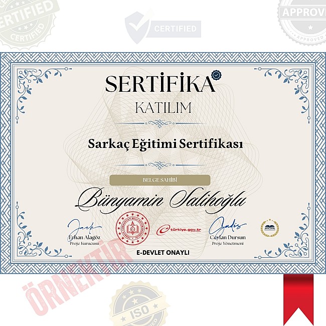 Sarkaç Eğitimi Sertifika / 120 Saat