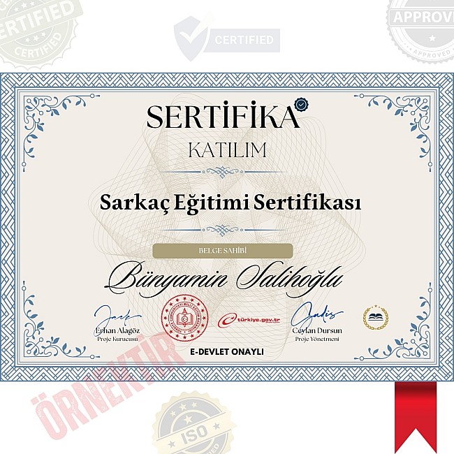 Sarkaç Eğitimi Sertifika / 260 Saat