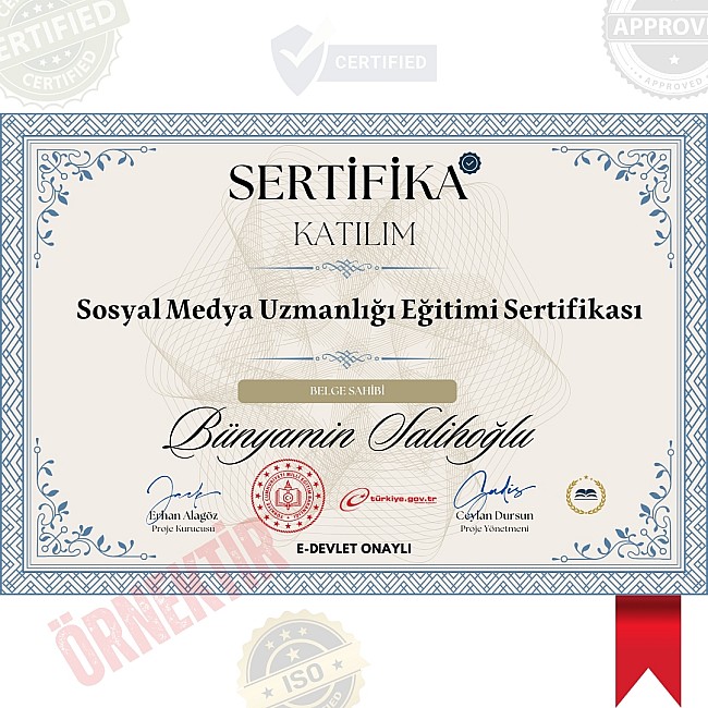 Sosyal Medya Uzmanlığı Eğitimi Sertifika / 100 Saat