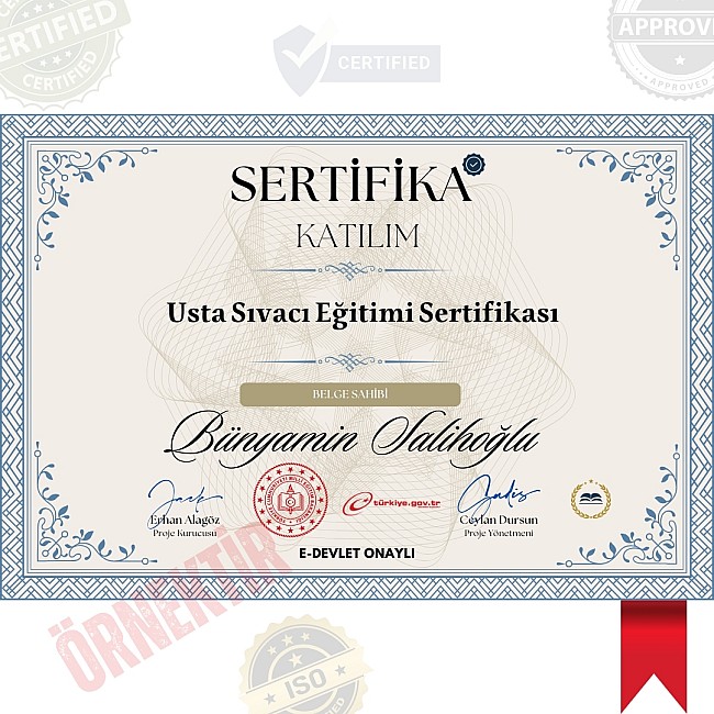 Usta Sıvacı Eğitimi Sertifika / 120 Saat