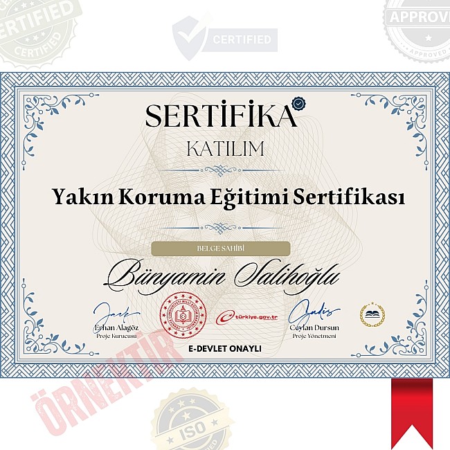 Yakın Koruma Eğitimi Sertifika / 120 Saat